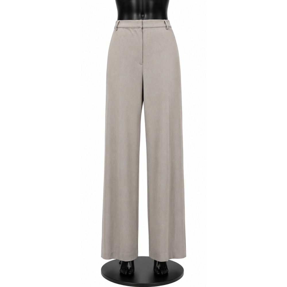 David Brooks Womens Flat Front Straight Leg Comfort Dress Pants Size 8 Gray Knit